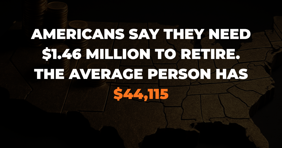 Americans Say They Need $1.46 Million to Retire. The Median American Has $44,115.