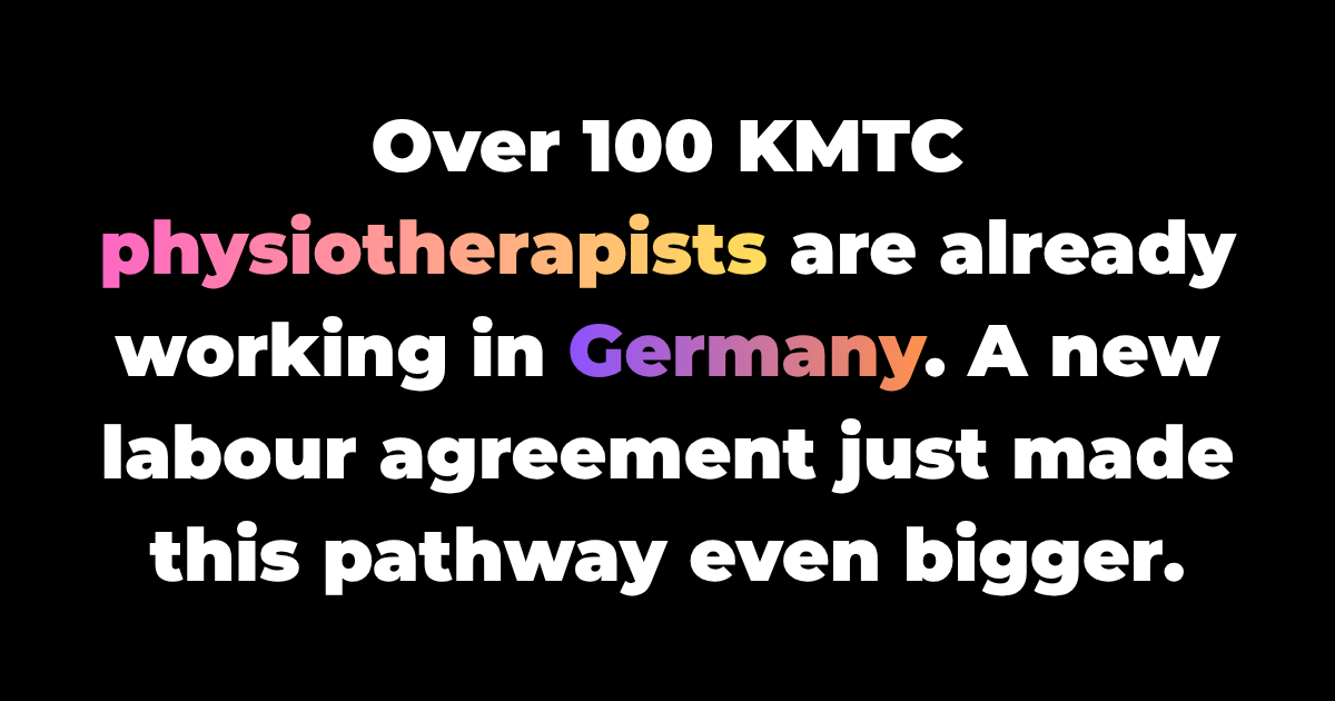 Over 100 KMTC physiotherapists are already working in Germany. A new labour agreement just made this pathway even bigger.