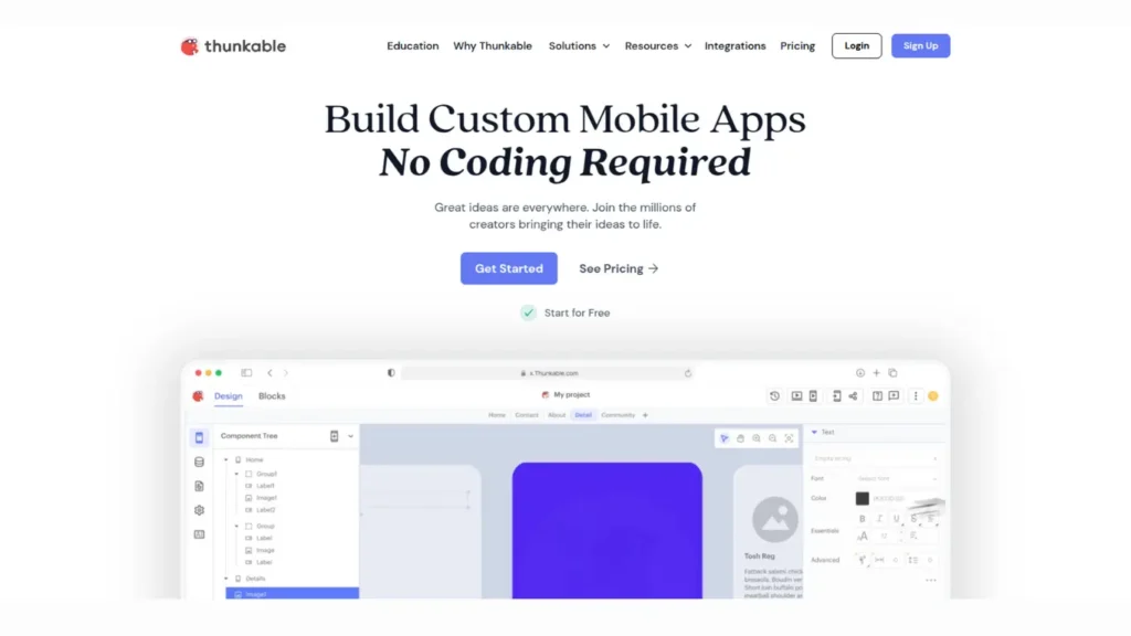Thunkable – The Best for Building Native iOS and Android Apps Effortlessly Thunkable – The Best for Building Native iOS and Android Apps Effortlessly
