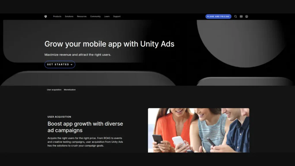 Unity Ads mobile ad network